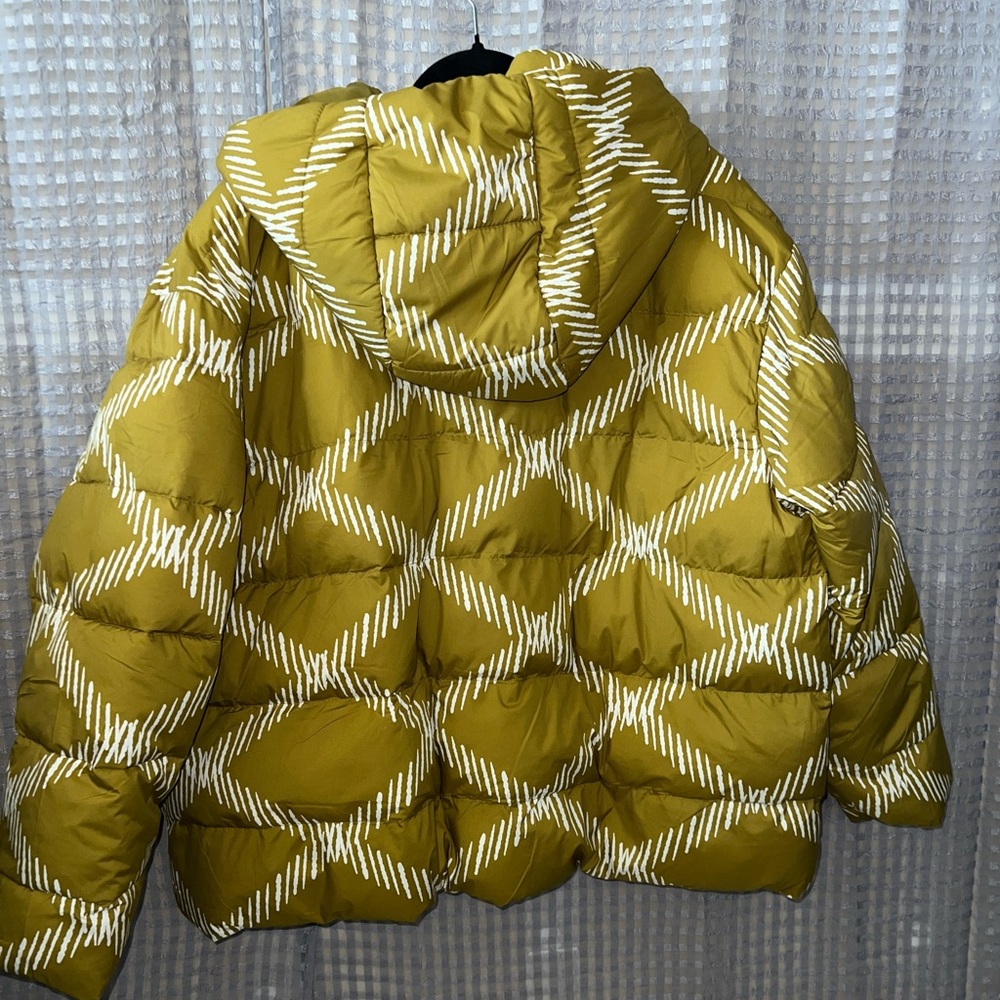 ❄️ NWT! Chartreuse Cross Hatch Puffer Coat - Picture 7 of 7